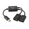 Micro USB  Tipo C A 2 OTG Doble Puerto HUB Y Divisor De Cable Micro-USB Adaptador Convertidor De Tipo C Para Android Tablet Keyboard&Mo