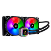 USCORSAIR H115i RGB PLATINUM Dual Fan Integrated Water Cooling Radiator 280 Cold Row RGB Light Effect PWM Fan
