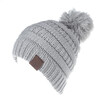 Children Warm Winter Wool Knit Beanie Fur Pom Bobble Beret Hat Crochet Ski Cap