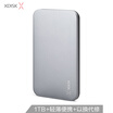 Small disk XDISK 1TB Type-C31 mobile hard disk Q series 25 inch platinum silver gray high speed full metal 89mm super book portable elite stable&durable