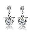Star Drop Earrings For Women Lovers Xmas Gift Cubic Zirconia Eardrop Fashion Jewelry Accessories WHE136