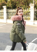 The 2018 new winter loose cotton-padded female fashion sister cotton-padded jacket trend of the long Korean version of joker
