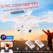 SJ RC S20W1080PGPS FPV Adjustable 1080P HD Camera Wide Angle RTF Double GPS Positioning Altitude Hold Drone W Two Batteries