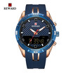 REWARD 63095 Male Quartz Digital Movt Watch Silicone Strap Fashion Wristwatch