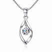 Cubic Zirconia Box Chain Necklace Pendant For Women Female Ladies Fashion Jewelry Accessories Party Gift 163