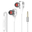 New Dual Speaker in Ear Dual Coil Headphone Cable with Microphone Headset for iPhone Android Phone Games