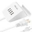 Estación de carga USB de 4 puertos con función de soporte de teléfono celular soporte de cargador multipuerto Todos los dispositivos habilitados para USB de 5 V