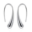 Fashion Women Drop Earrings Silver Plated Thread Teardrop Earring 1 Pair