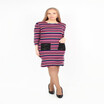 balck&white striped pocket dress fashion