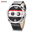 Curren 8259 Male Quartz Watch Decorative Sub-dial 3atm Men Wristwatch