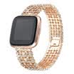 SDXHJ016 Reloj pulsera Fitbit Correa Pulsera de enlace clásica Pulsera de reemplazo para Fitbit Versa con diamantes de imitación
