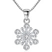 Flower Cubic Zirconia Pendant Necklaces Women Female Party Jewelry Fashion Accessories Mothers Day Gift W33