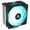ID-COOLING SE-214-RGB RGB Synchronous Light Efficiency Tower Side Blowing CPU Radiator Full Black Four Heat Pipe 13CM Fan Full Platform