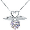 YISHIZHIAI Double Swan Pendant Simple Necklace with Diamond Fashion Clavicle Necklace 4493