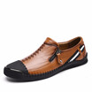 Mens Shoes Fashiong Loafers Light Casual Shoes Breathable Slip on Leather Shoes For Men Brown Black Size 38-44