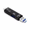 Cwxuan Type-C Micro USB a OTG Adaptador de cubo con lector de tarjetas TF para computadora portátil PC Tabletas Teléfonos móviles