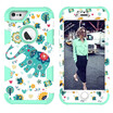 Elephant Pattern Dual Layer PCSilicon Shock Resistant Phone Cases for iPhone 6 iPhone 6s Ergonomic Grip&Raised Lip Design Cases