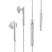 MINISO line control with wheat half-ear headphones silver