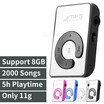 Mini Clip Mirror MP3 Player With Micro SD TF Card Slot C Shape Sports MP3 Digital Music Player Fashion Sport Shape