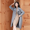 Winter 2018 new womens European&American single-breasted long slim&light over-the-knee down jacket