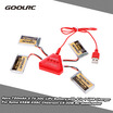 Romacci 4pcs Goolrc 400mah 37v 25c Lpo Batery with 4 in 1 U4 Usb Charger for T37 Mini Jjrc H37 Mini Rc Quadcopter