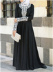 European&American long sleeved long sleeved dress