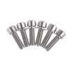6 unids lote titanio TC4 pernos M5x16 hexagonal con W lavadora para Stem Shifter tija de sillín Tornillo Ti bicicleta piezas de fijación