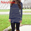 Striped ladys long sleeved jacket