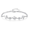 Cubic Zirconia Four Leaf Clover CZ Rhinestone Elegant Bracelets For Women Fashion Jewelry Brithday Gift G59