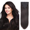 Bhf Hair Human Hair Extensions Indian Clip In Hair Extensions Silky Straight Clip In Hair Weave 6 PieceLot 70G 120g1B 1