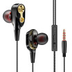 Double Unit Drive In Ear earphone Bass Subwoofer Stereo Earphones With Microphone Sport Running earbuds For Phone Xiaomi