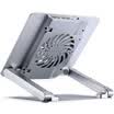 Small E lifting aluminum alloy laptop bracket Blu-ray fan 4USB port HUB standing office protection cervical vertebra desktop radiator for apple millet&other AF25-N silver