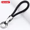 ESCASE Car Keychain Wearable Double Keyring Convenient Pressing Keyring Creative Birthday Gift Keychain Chain Pendant ES-KRi9Plus Bright Black