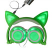 New Version Rechargeable Foldable Flash LED Diode Luminous Cat Headphones Backlit Headset for PC Computer Mobile Phone