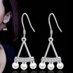 1 Pair Classic Imitation Pearl Pendant Earrings for Ladies Fashion Female Models Cute Long Tassels Dangle Earrings WHJ54