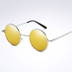 Fashion Round glasses Polarized sunglasses Frame oval vintage sun Glasses round sunglasses UV400 Black lens