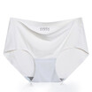 Women Traceless Skin-friendly Underpants Solid Color Middle-waisted Briefs