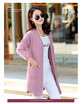 Autumn 2018 new womens sweater cardigan Korean version of long-sleeved v-neck sweater womens solid color long length coat