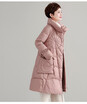 2018 winter clothing new standing-collar thickened Korean version of the large size white duck down jacket womens long coat