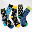 5 Pairs Funny Happy Plant Socks Cotton Animal Socks Alien Monkey Chicken Banana Cactus Whale Dinosaur Koala Men Women Socks