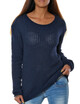 European&American round neck long sleeved sweater