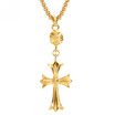 Stainless Steel Cross Necklace For Men Woman Punk Cute Vintage Rock Hiphop LP0025