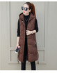 2018 new cotton vest winter womens long baggy thick hooded vest bf down vest jacket is fashionable