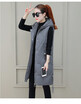 2018 new cotton vest winter womens long baggy thick hooded vest bf down vest jacket is fashionable