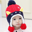 Childrens winter cap kitten plus fluffy ear protection wool cap 5-24 months baby warm knit cap