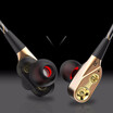 OLOEY ear type double moving coil earphone running games music headphones wire controlled fever HIFI headphones