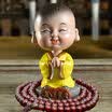 Guangshunfa creative car decoration car decoration office decoration car ornaments shaking head small monk car ornaments cartoon car decoration products wish to become