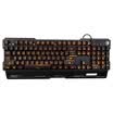 Sades Edge Orange Backlight Metal Perimeter Gaming Keyboard Black Orange Light