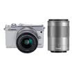 Canon EOS M100 Mini Single Ended Double Headset White EF-M 15-45mm & EF-M 55-200mm