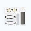 Interesting qukan LG02QK Blu-ray glasses standard version WellingtonX W1 bright black games e-sports anti-blue light anti-visual fatigue UV protection